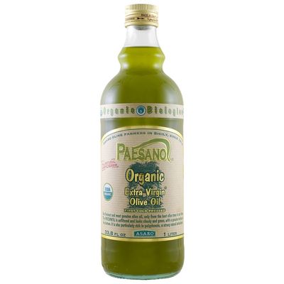 Paesanol ORGANIC UNFILTERED Extra Virgin Olive Oil 33.8 Fl Oz Glass