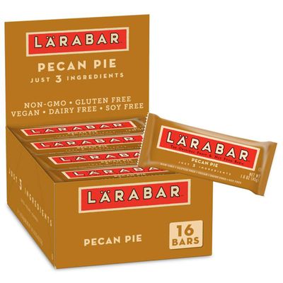 Larabar Pecan Pie, Gluten Free Vegan Fruit &amp; Nut Bar, 1.6 oz Bars, 16 Ct