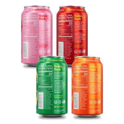 POPPI Sparkling Prebiotic Soda, Beverages w/Apple Cider Vinegar, Seltzer Water &amp; Fruit Juice, Trend Setters Variety, 12 oz (12 Pack) (Packaging may vary)