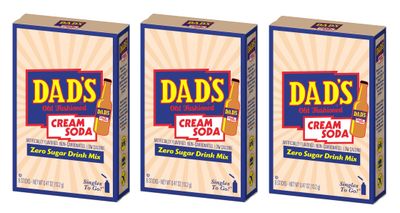 Dad&#39;s Old Fashioned Cream Soda Singles To Go Sugar Free Powdered Drink Mix - Pack of 3-3 Boxes with 6 Sticks Per Box - 18 Total Packets - Low Calorie