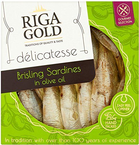 Riga Gold Delicatesse Brisling Sardines in Olive Oil - 120g (Pack of 2)