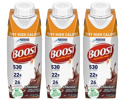 Boost Very High Calorie Nutritional Drink Very Vanilla, Made with Natural Chocolate Flavor &amp; No Artificial Flavors, Colors &amp; Sweeteners, 8 FL OZ (Pack of 3)