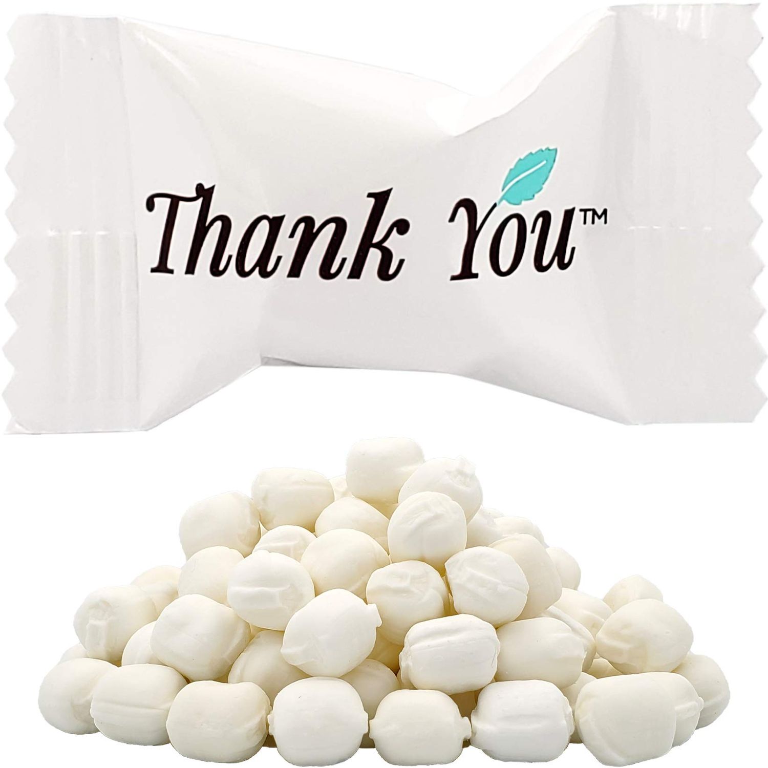 The Dreidel Company Thank You Buttermints, Mint Candies, After Dinner Mints, Butter Mint Candy, Fat-Free, Individually Wrapped (55 Pieces)