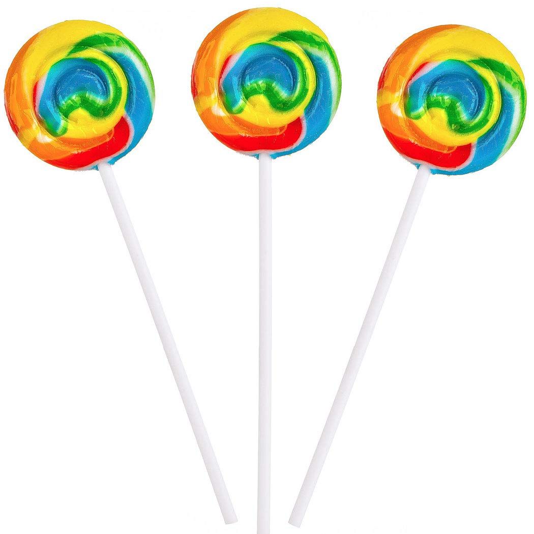 Rainbow Swirl Pops - 40 Suckers