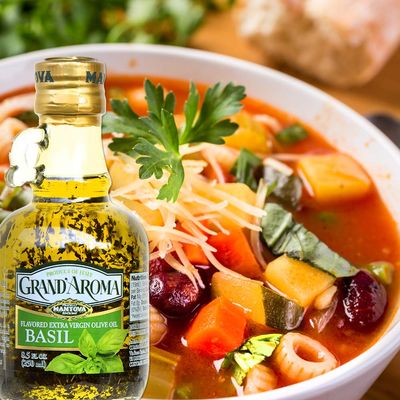 Mantova Grand'Aroma Basil Flavored Extra Virgin Olive Oil, 8.5 Fl. oz. (Pack of 1)