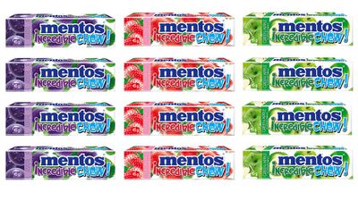 12 Incredible chew candy - variety party pack chewy fruity flavor, each unit 1.6 ounce (4 strawberry, 4 grape, 4 green apple)