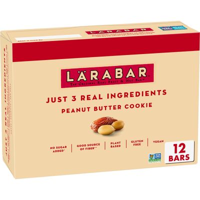 Larabar Peanut Butter Cookie, Gluten Free Vegan Fruit &amp; Nut Bars, 12 ct