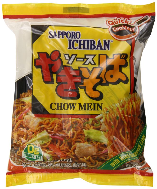 S&#39;Proichi Sapporo Yakisoba Chow Mein Noodles, 3.60 Ounce (Pack of 24)