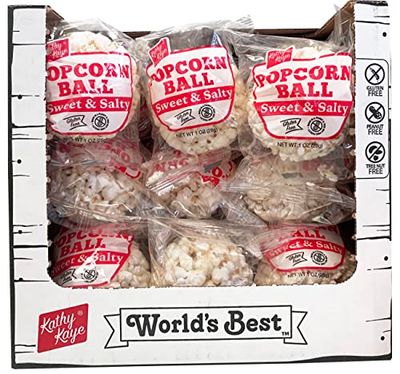 Kathy Kaye Popcorn Ball Everyday, Sweet N&#39; Salty, 1.00 Ounce (Pack of 24)