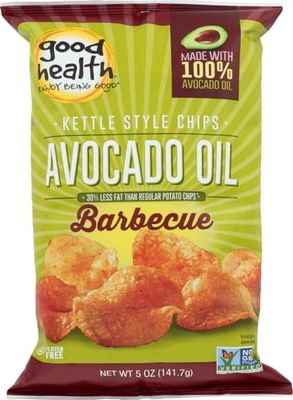 Good Health Avocado Oil Kettle Style Barbecue Chips 5 oz. Bag (4 Bags)