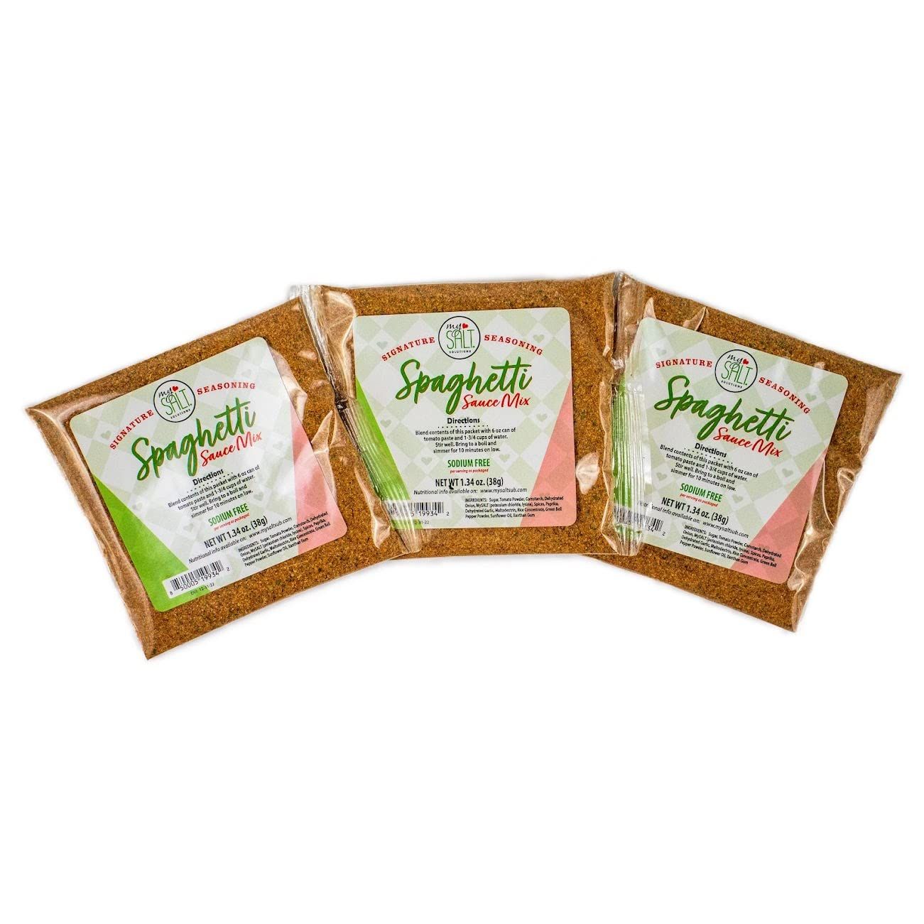 MySALT Spaghetti Sauce Mix, Sodium Free (3 Pack)