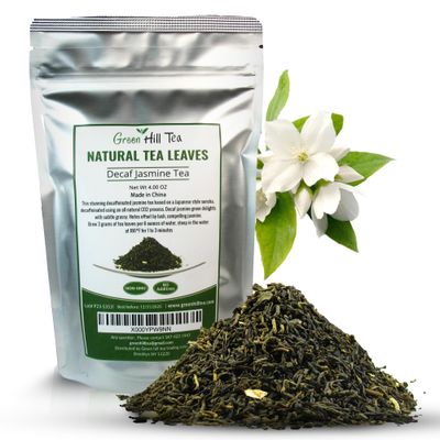 Decaf Jasmine Tea, Green Tea Perfect beverage who wish for Caffeine-Free Tea - 4 Oz Bag