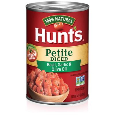 Hunt&#39;s Petite Diced Tomatoes Garlic &amp; Olive Oil, 14.5 oz