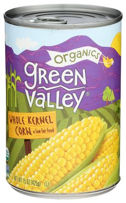 GREEN VALLEY Organic Whole Kernel Sweet Corn, 15 OZ