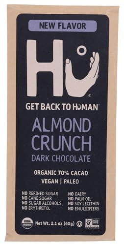 HU KITCHEN Organic Almond Crunch Dark Chocolate Bar, 2.1 OZ