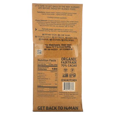 HU KITCHEN Organic Almond Crunch Dark Chocolate Bar, 2.1 OZ