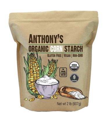 Anthony&#39;s Organic Corn Starch, Gluten-free, Vegan and Non-GMO, 2 Pounds