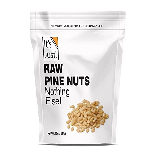 It&#39;s Just - Raw Pine Nuts (Pignolias), No PPO, Ideal for Pesto, Salads, Roasting (10oz)