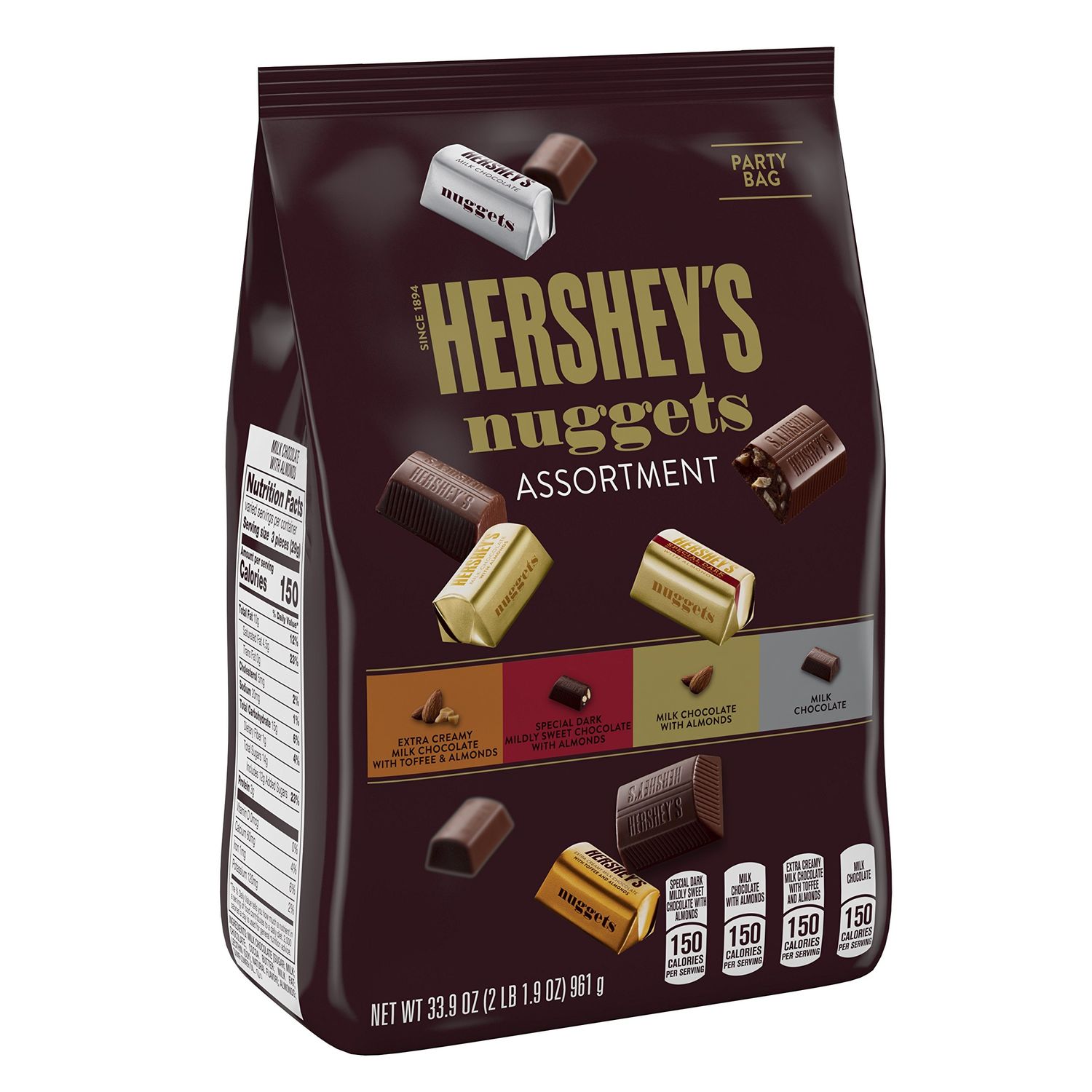 HERSHEY&#39;S Nuggets Chocolate Candy Assortment, 33.9 Ounce Bulk Candy