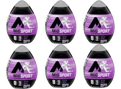 Mio Sport Liquid Water Enhancer, Arctic Grape, 1.62 OZ, 6-Pack
