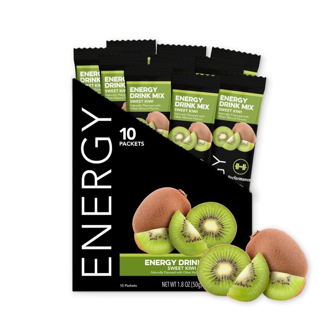 Clean Simple Eats Sweet Kiwi Energy Drink Mix, with 100mg Caffeine (10 Servings)