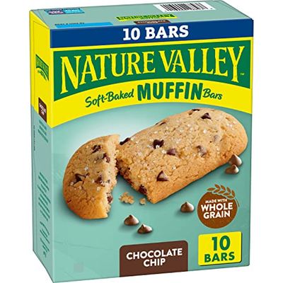 Nature Valley Soft-Baked Muffin Bars, Chocolate Chip, Snack Bars, 10 Bars, 12.4 OZ