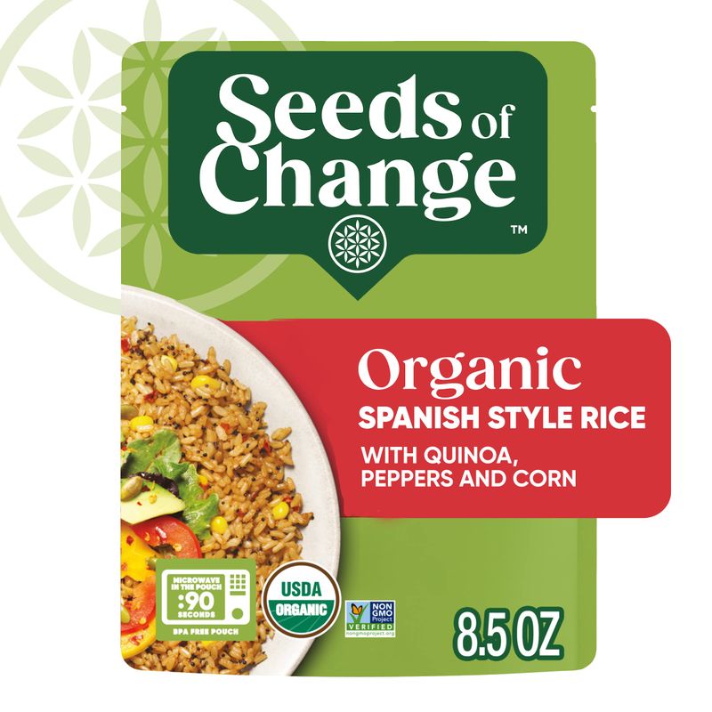 SEEDS OF CHANGE Certified Organic Spanish Style Rice With Quinoa, Peppers &amp; Corn, Organic Food (Pack of 12)