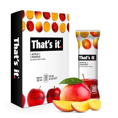 That&#39;s it , Apple + Mango , Fruit bar ,Pack of 12