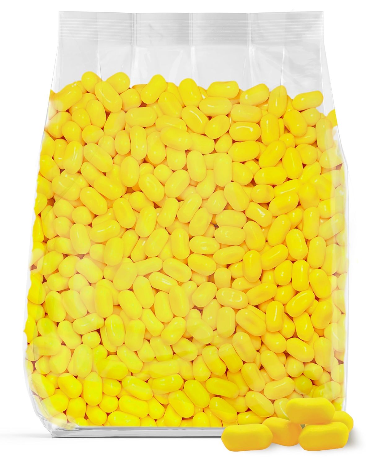 Laffy Taffy Laff Bites Gone Bananas - 2lb Bulk Chewy Gummy Candy Banana Flavor With Banana Filling Hard Candy Shell Bulk Snacking Candy