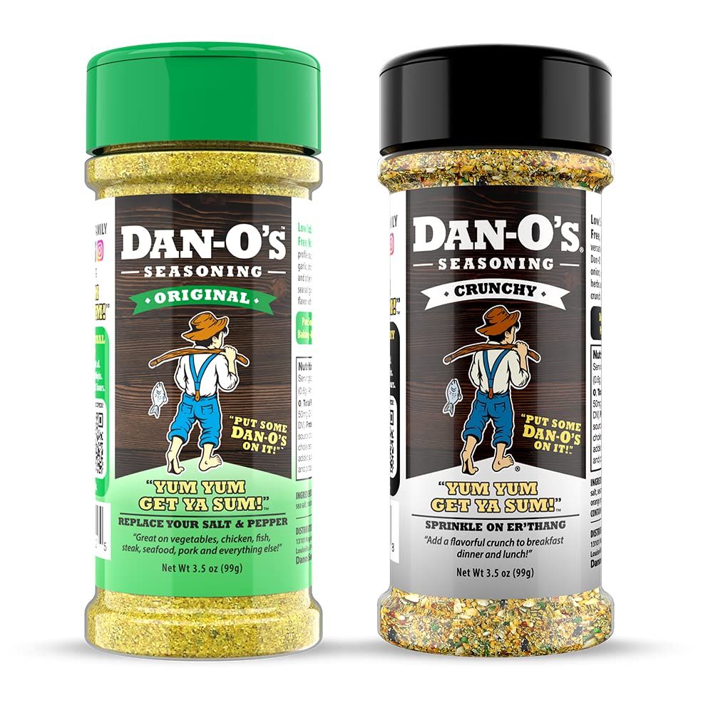 Dan-O&#39;s Seasoning - Small 2 Bottle Combo | Original &amp; Crunchy | 2 Pack (3.5 oz)