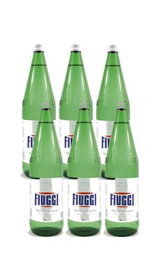 Fiuggi Still Natural Mineral Water - Refreshing Taste &amp; Hydration (6 x 1L Glass Bottles) | From Italy | Naturally Low-Sodium