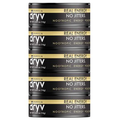 Dryv Energy Pouches - 5 Pack Vanilla Pouches