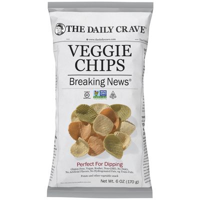 The Daily Crave Veggie Chips, 6 Oz (Pack Of 8) Veggie Crisps, Kosher, Crunchy, Vegan