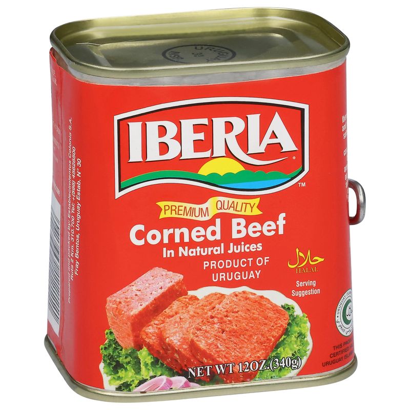 Iberia Corned Beef, 12 oz, Premium Quality Corned Beef With Natural Juices, Halal