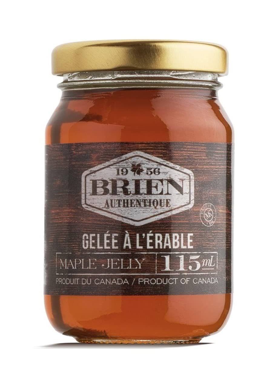 Brien Maple Jelly | Maple Spread Natural Sweetener | Vegan, Paleo Maple Jelly Contains No Milk | Made With Grade A Pure Maple Syrup 115ml / 3.8 Ounces