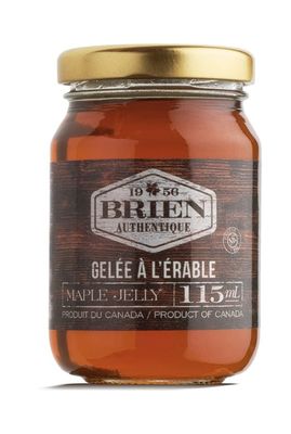 Brien Maple Jelly | Maple Spread Natural Sweetener | Vegan, Paleo Maple Jelly Contains No Milk | Made With Grade A Pure Maple Syrup 115ml / 3.8 Ounces