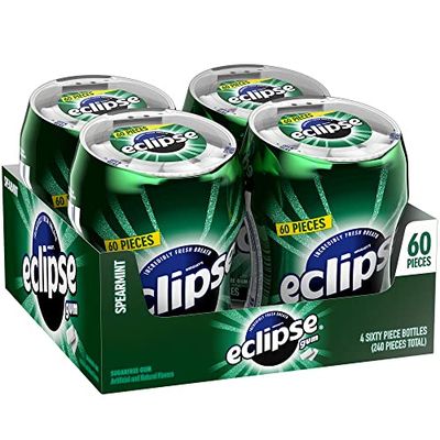 Eclipse Spearmint Sugarfree Gum, 60 Count (Pack of 4)