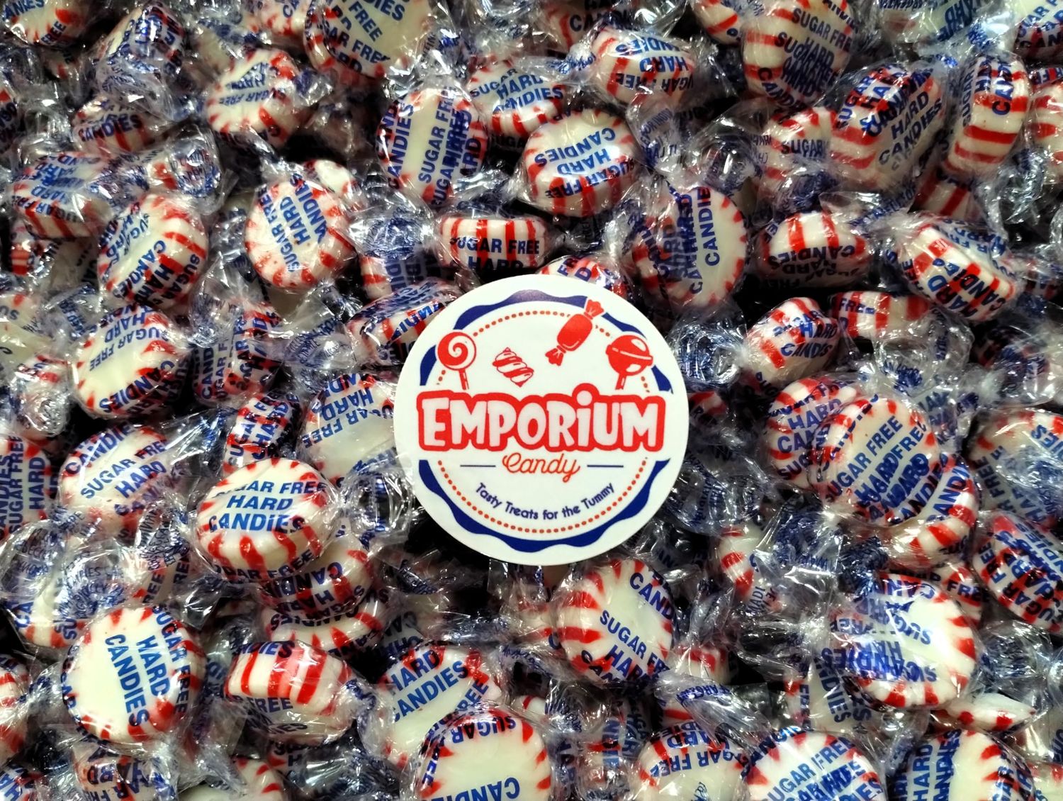 Sugar Free Peppermint Starlites - 1.5 lbs of Fresh Delicious Bulk Wrapped Candy