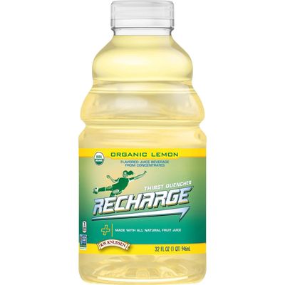 R.W. Knudsen Organic Recharge Lemon, 32-Ounce Packages (Pack of 12)