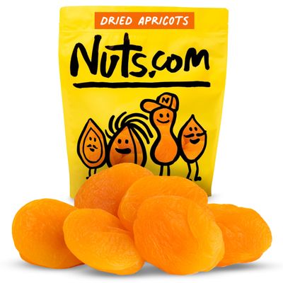 Nuts.com - Dried Apricots - No Sugar Added, Healthy Fruit Snack for Adults &amp; Kids - Naturally Plump &amp; Juicy, Good Source of Potassium &amp; Fiber - Vegan, Gluten-Free &amp; Kosher Pareve - 2 Pound Bag