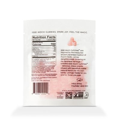 ISSEI Mochi Gummies Chewy Candy | Soft &amp; Chewy | Award Winning | Gelatin-Free, Non-GMO, Kosher | Delicious Snack | 1.76 Oz (1.76 Ounce, STRAWBERRY)