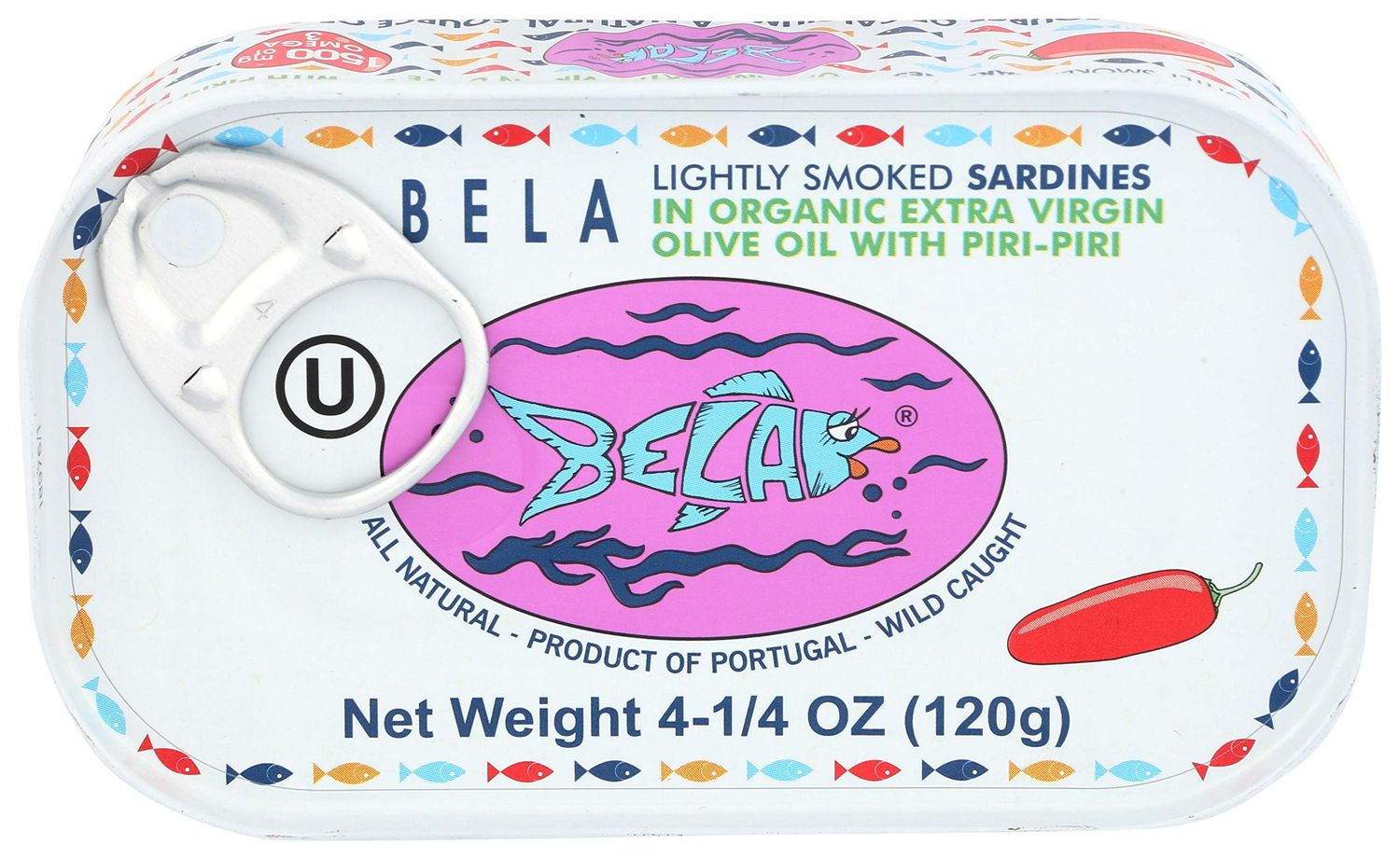 Bela Lightly Smoked Sardines in Organic Extra Virgin Olive Oil with Piri Piri  12 pack