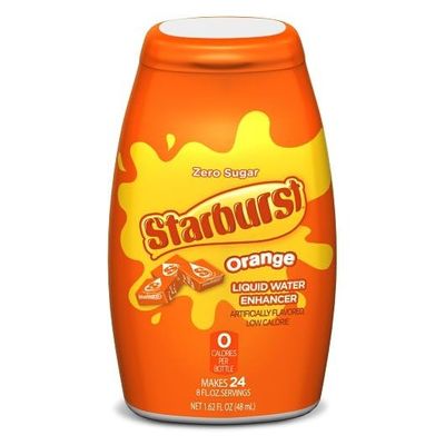 Starburst Liquid Water Enhancer - Orange - Low Calorie Water Flavoring Drops (Pack of 3)