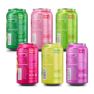 POPPI Sparkling Prebiotic Soda, Beverages w/Apple Cider Vinegar, Seltzer Water & Fruit Juice, Party Starters Variety, 12 oz (12 Pack) (Packaging may vary)