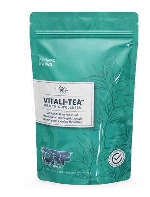 Vitali-Tea Health &amp; Wellness Support Herbal Tea by Dr. Farrah- Organic Turmeric Ginger Tea Bags with Refreshing Flavor- Helps Support Healthy Metabolism &amp; Energetic Lifestyle- 15 Bags