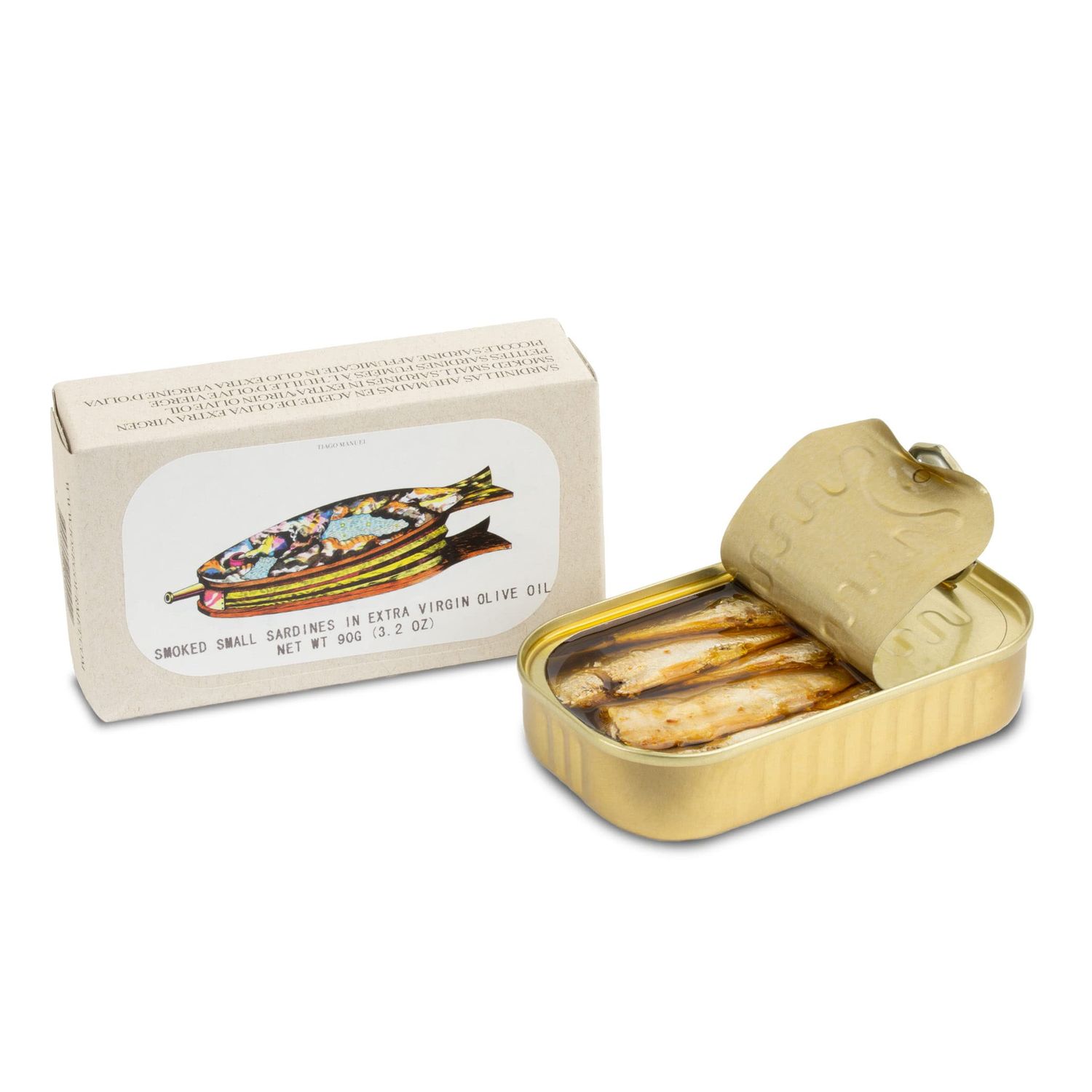 Smoked Small Sardines in Extra Virgin Olive Oil by Jose Gourmet, Wild Caught Portuguese Sardines, Canned Fish in Olive Oil, Omega 3, Fair Trade, 125g Can