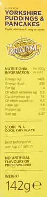 Original Yorkshire Pudding Mix 142g (case of 6 boxes)