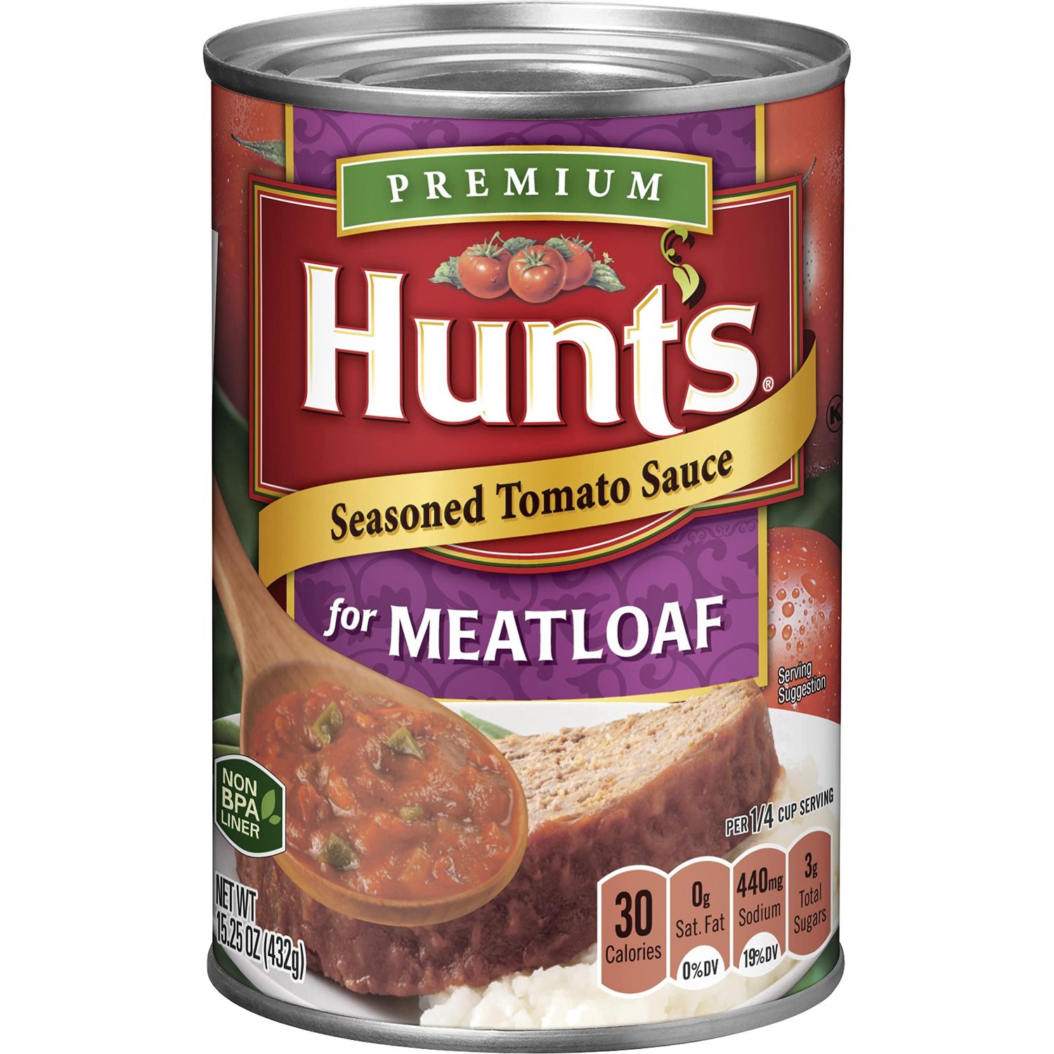 Hunt&#39;s Seasoned Diced Tomatoes in Sauce for Meatloaf, 15 oz, 12 Pack