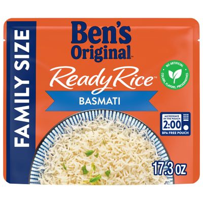 BEN&#39;S ORIGINAL READY RICE Basmati Rice, Family Size, 17.3 OZ Pouch (Pack of 6)