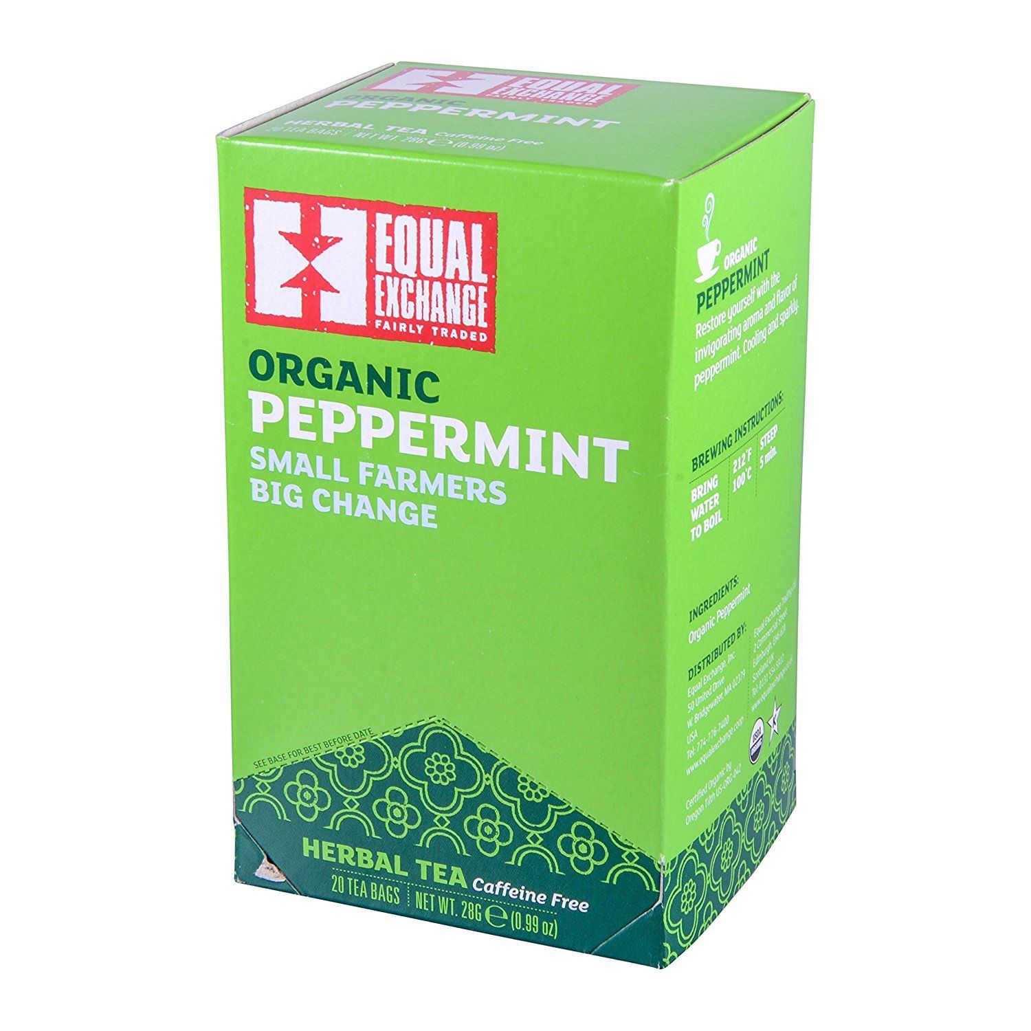 EQUAL EXCHANGE Organic Peppermint Tea, 20 CT